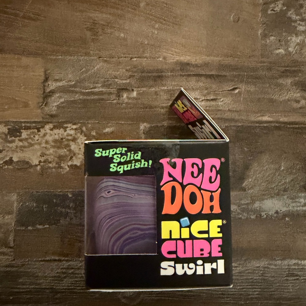 New Nee Doh Cube Swirl Super Solid Squish - Purple - image 4